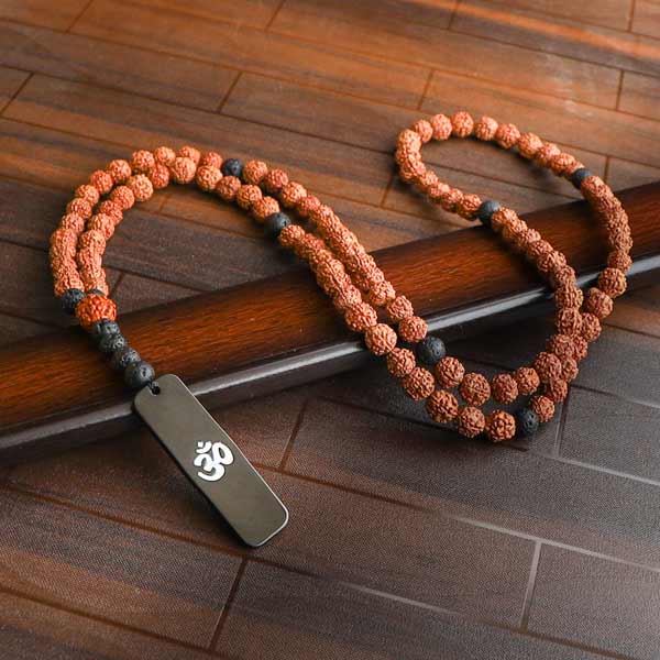 Origin Of Existence Aum 108 Rudraksha Lava Mala