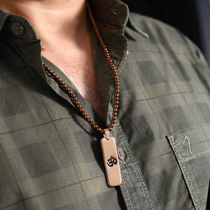 JWF™ Power Of Self Acceptance Stainless Steel Aum Hematite Necklace