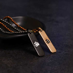 JWF™ Power Of Self Acceptance Stainless Steel Aum Hematite Necklace