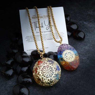 Supportive Self Belief 7 Chakra Sriyantra Necklace