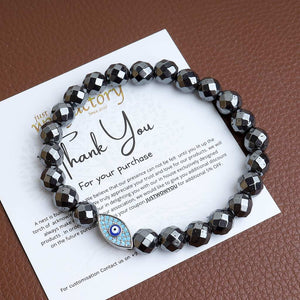 JWF Momentous Rise Premium Evil Eye Hematite Bracelet