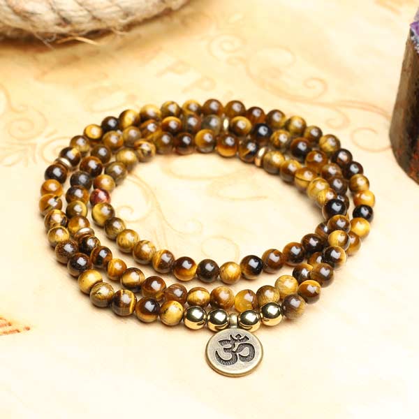 Tiger Eye Peace Mala