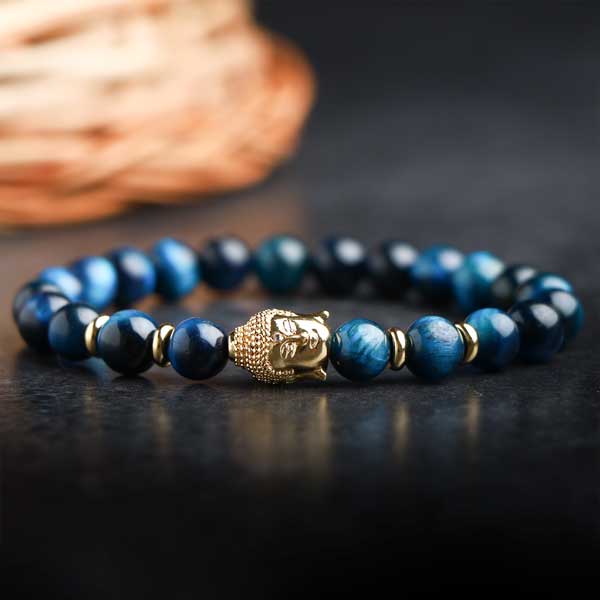 Blue Energized Natural Tiger Eye Stone Bracelet For Unisex Certified AAA  Quality  Dr Vedant Sharmaa