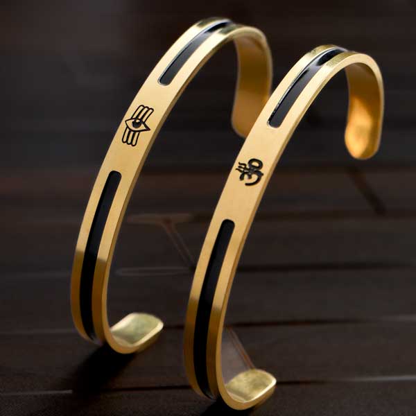 Latest OM Rudraksha Golden Bracelet Mahadev Lord Shiva Fashion Wrist Band  Diwali | eBay
