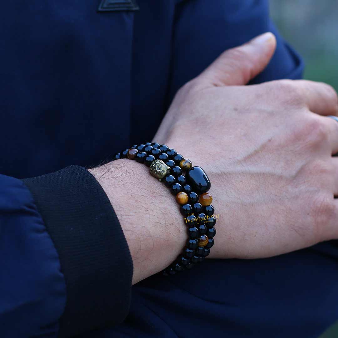 Sphatik and Black Agate Beads Bracelet To harmonize the aura and remove  negative energy - Engineered to Heal²