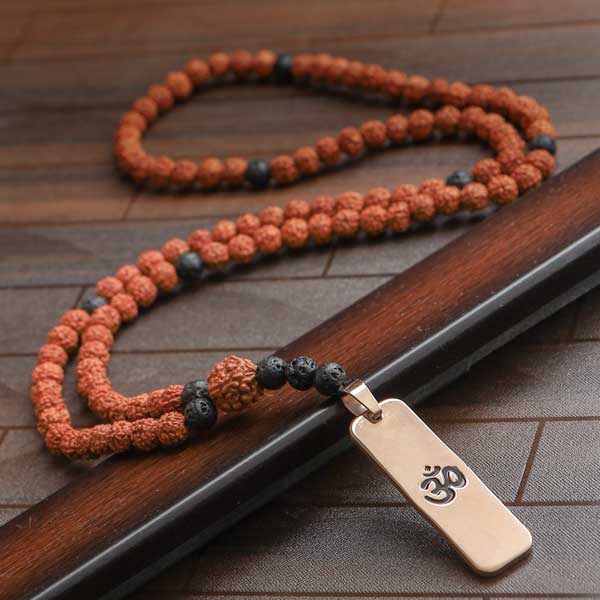 Origin Of Existence Aum 108 Rudraksha Lava Mala