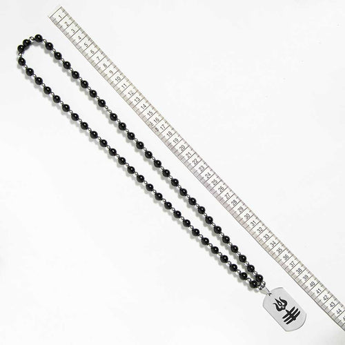 Undying Faith In 108 Shiva Obsidian Hematite Necklace Mala