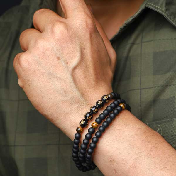 10mm Lava Rock Beaded Bracelet with Hematite Accent Bead – Storcks Designs  LLC