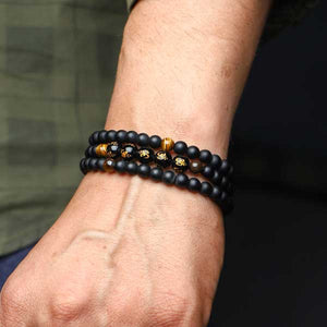 JWF™ Umpteen Magnificence Aum Obsidian Tiger Eye Bracelet